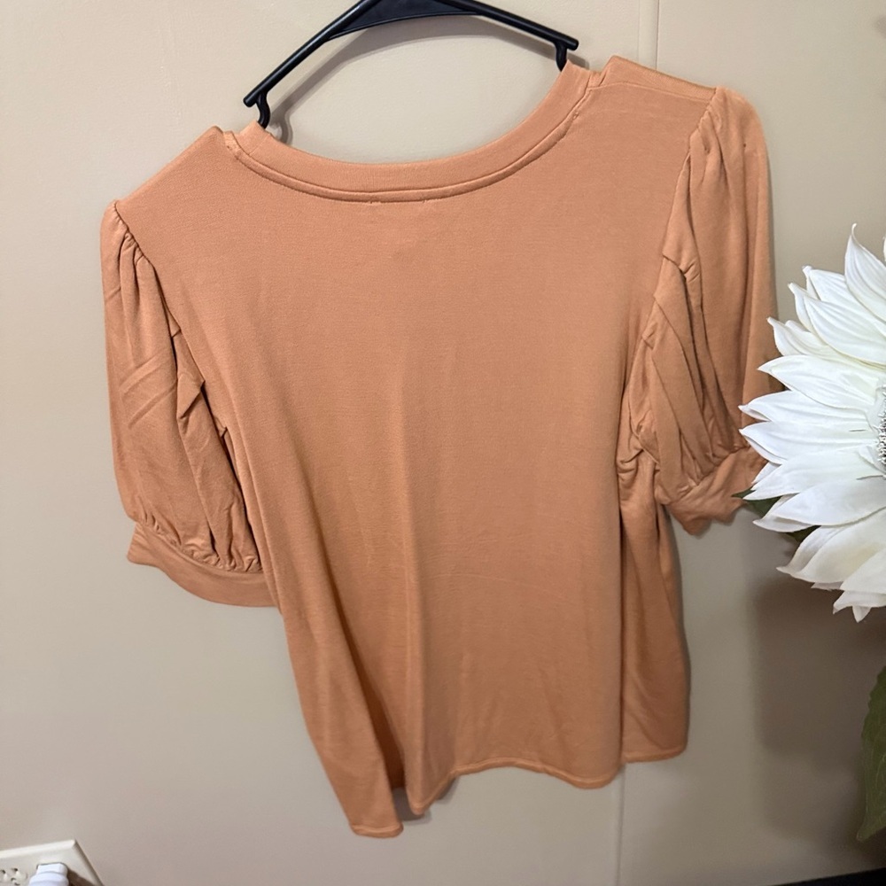 Daily Ritual Puff Sleeve Top - Brown - Picture 4 of 4